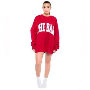 THE BAR red sweatshirt crewneck NW